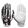 VEASAERS Golf Gloves Men Right Handed Golfer Left Hand with Ball Marker 1 Pack Leather Premium Weathersof Grip Soft Mens Golf Glove Size Small Medium ML Large XL (1 Pack Black Medium Left)