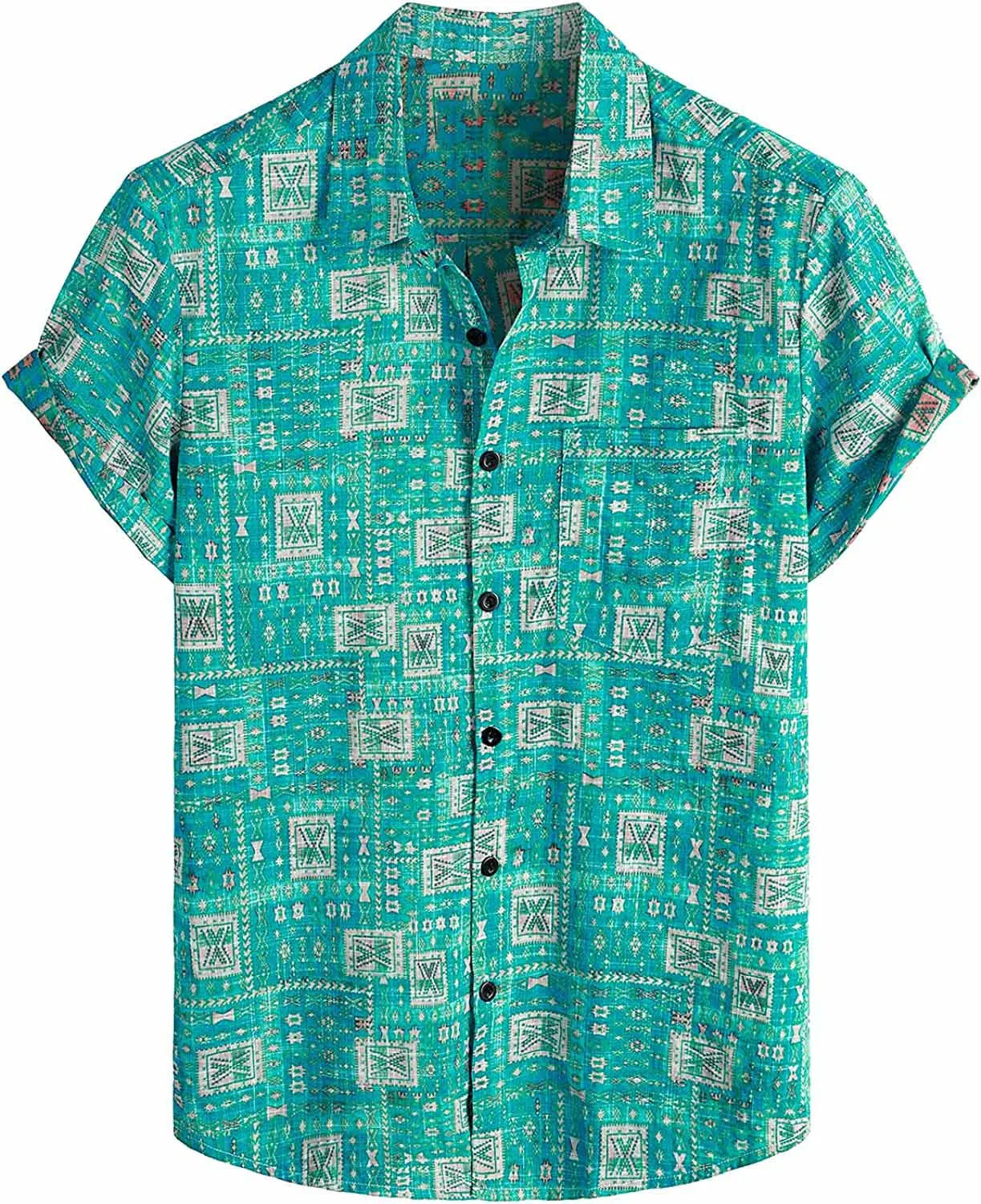 Men's Tropical Hawaiian Short Sleeve Shirt