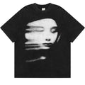 Harajuku 2024 Summer Men's Black Graphic T-Shirt