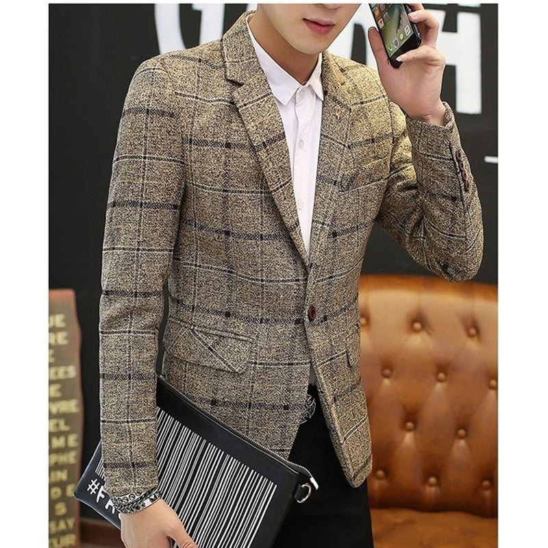 Slim Fit Casual Men's Suit Jacket for Everyday Wear