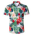 Men's Hawaiian Tropical Print Short Sleeve Shirt