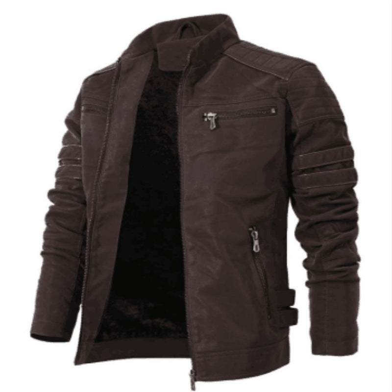 Custom Men's Fall Winter Motorcycle Jacket - Plus Size