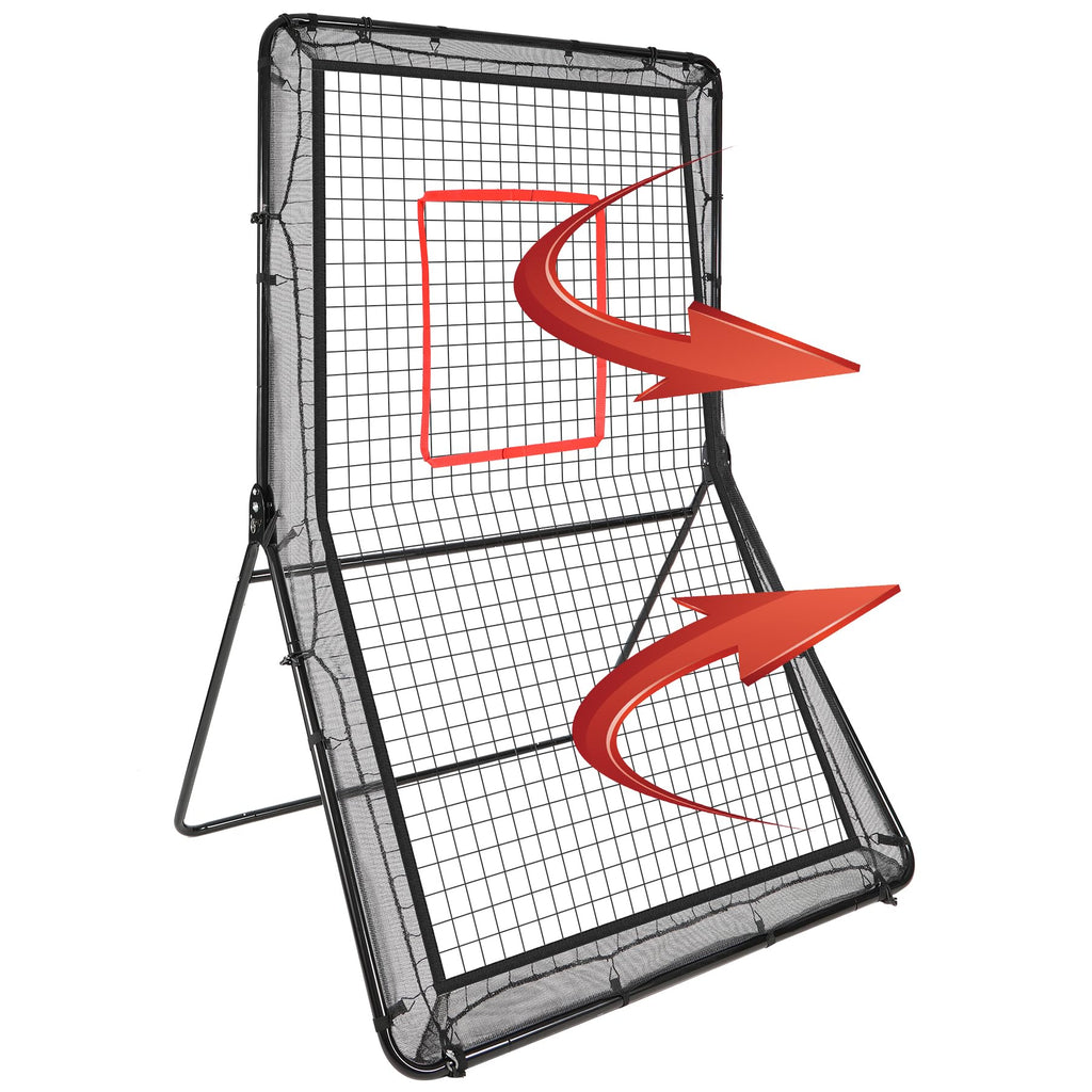 Lineslife Lacrosse Rebounder for Backyard 6x4ft Throwback Net with 5 Bounce Back Rebound Angles Adjustable Target Carry Bag for Lacrosse Baseball Softball Volleyball Tennis Pitching Catching Throwing