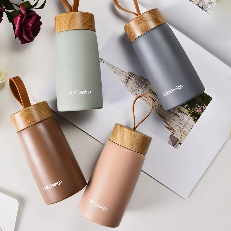 Wood grain 304 stainless steel mug 280ml