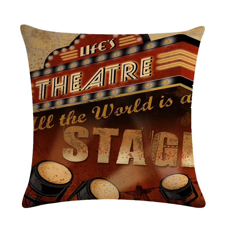 Retro Linen Sofa Pillow and Car Cushion Cover