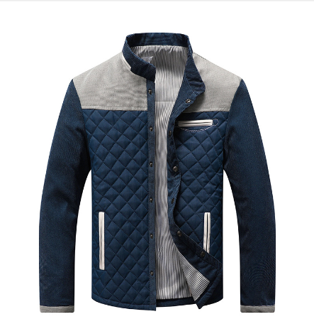 Men's Slim Fit Corduroy Jacket with Stand Collar