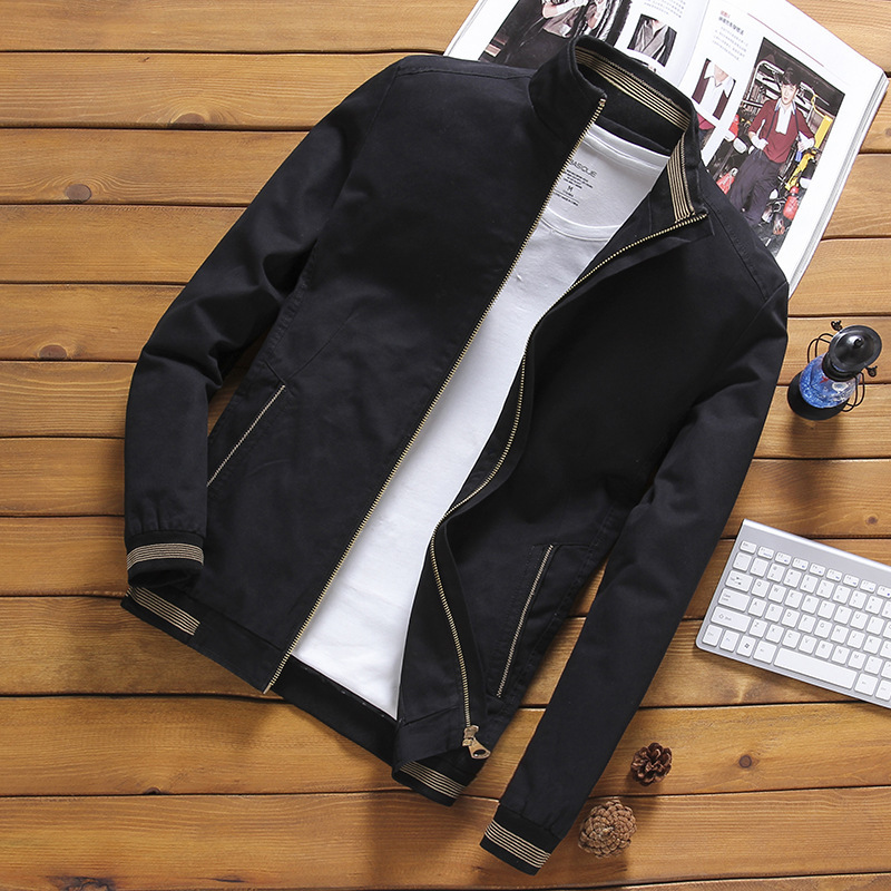 Men's Slim Fit Winter Jacket with Stand Collar