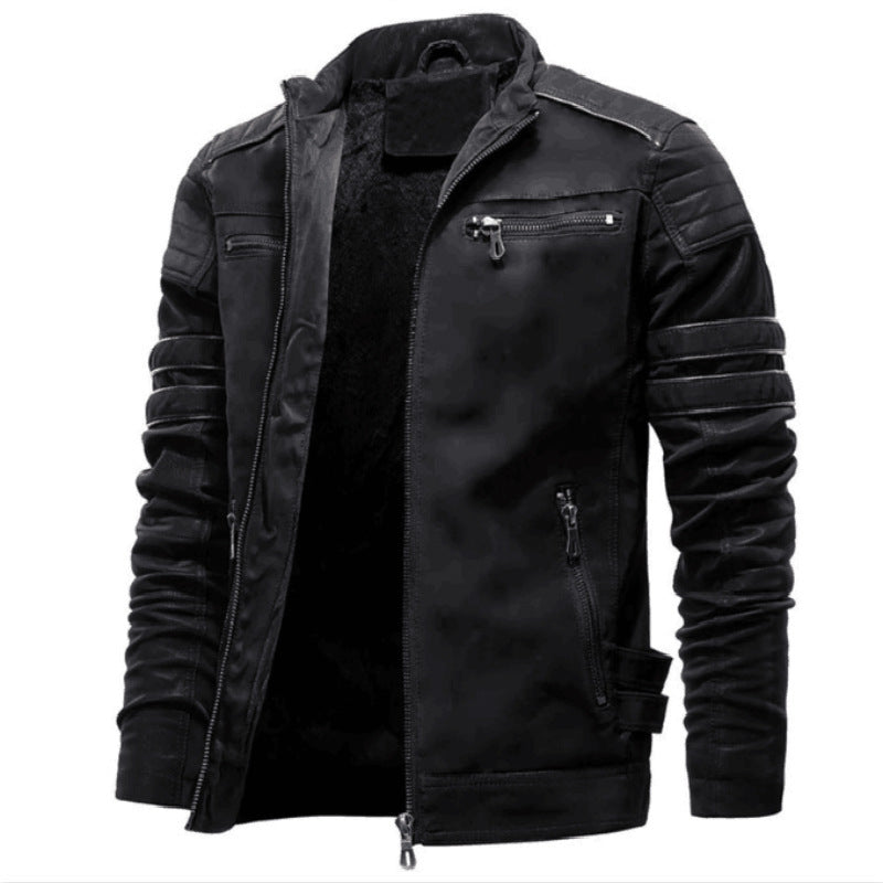Custom Men's Fall Winter Motorcycle Jacket - Plus Size