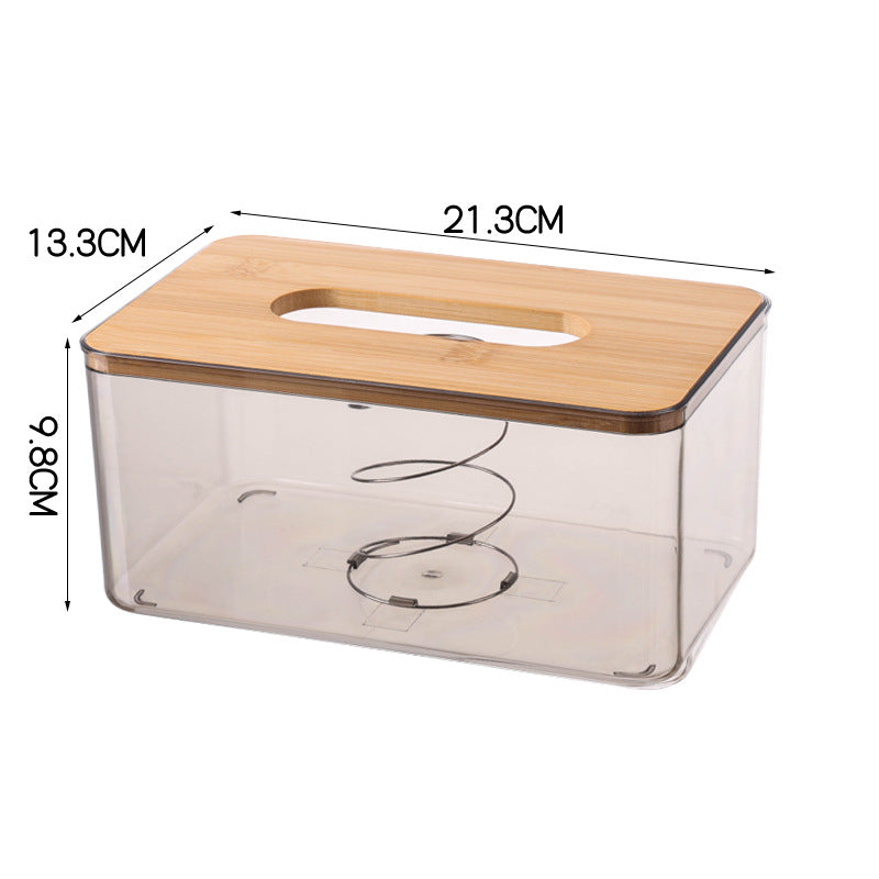 Nordic Minimalist Transparent Tissue Box for Home Use