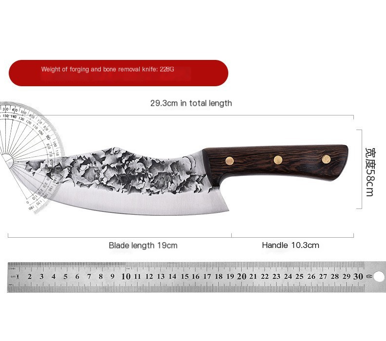Multipurpose Forged Meat Cleaver in Stainless Steel