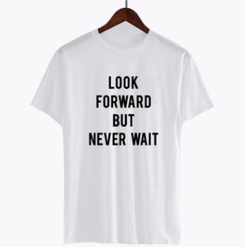 Couples T-Shirt with Letter Print Short Sleeves