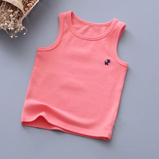 Girls' Graphic Cotton T-Shirt Summer Sleeveless Top