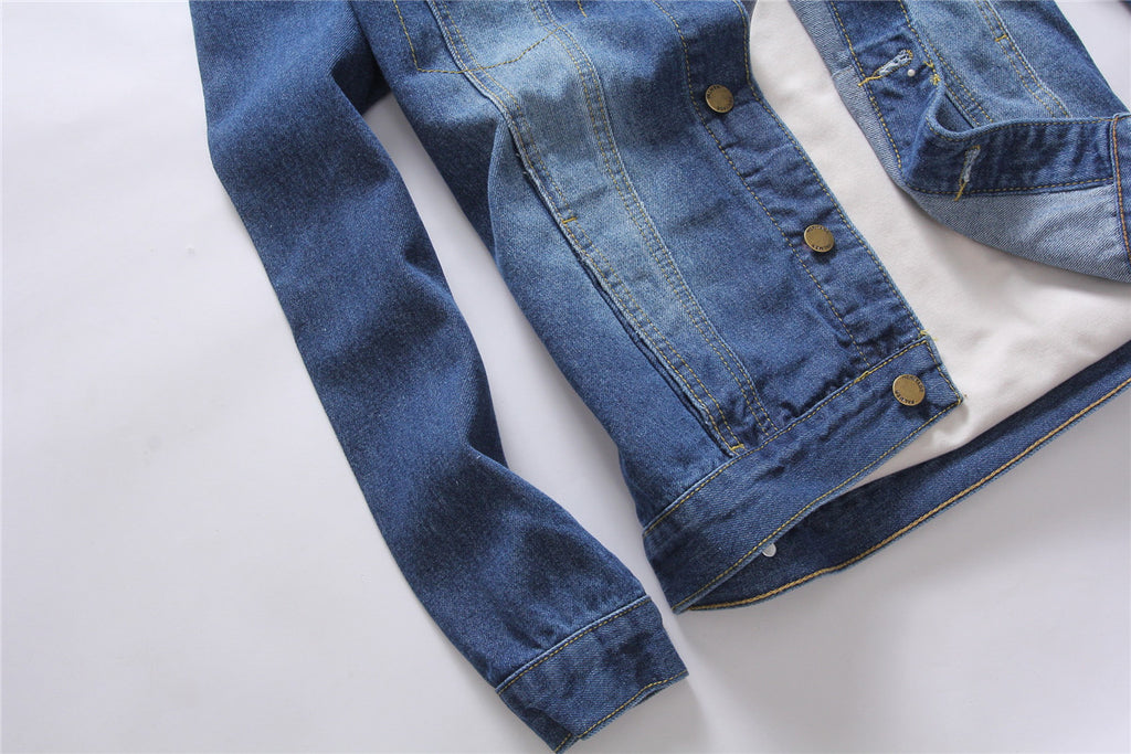 2020 Men's Slim Fit Denim Jacket for Fall Fashion