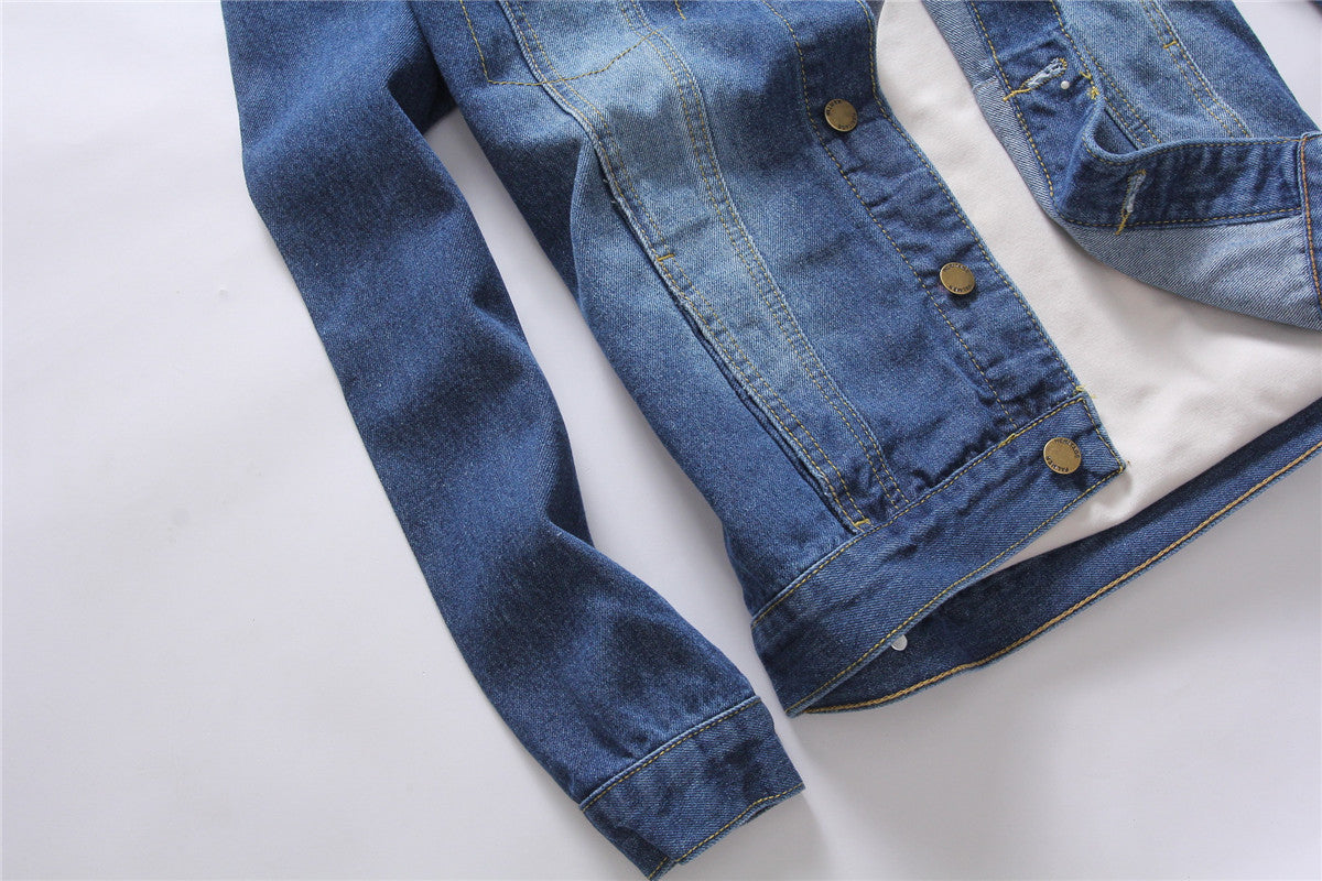 2020 Men's Slim Fit Denim Jacket for Fall Fashion