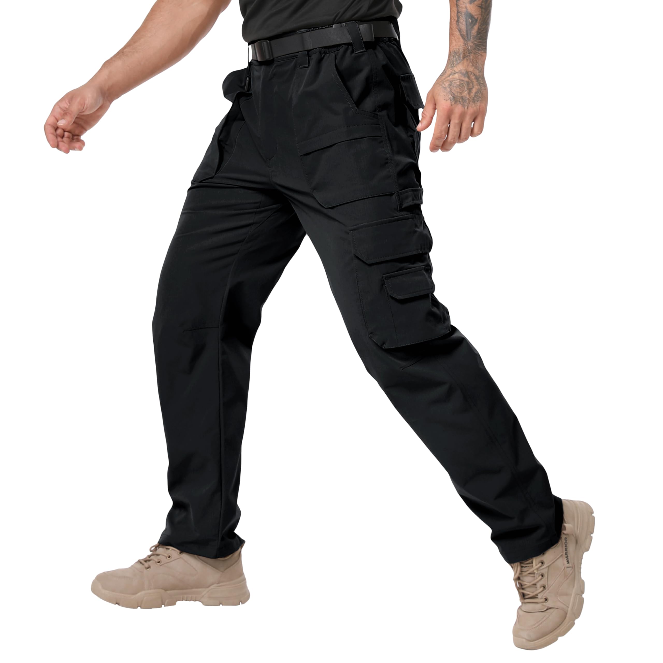 NATUVENIX Tactical Pants for Men Stretch Ripstop Work Pants for Men Lightweight Hiking Cargo Pants Men Water Resistant Military