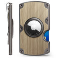 BULLIANT Men Airtag WalletSlim Metal Wallet Money Clip for Men GiftExpandable for 15CardsRFID Blocking