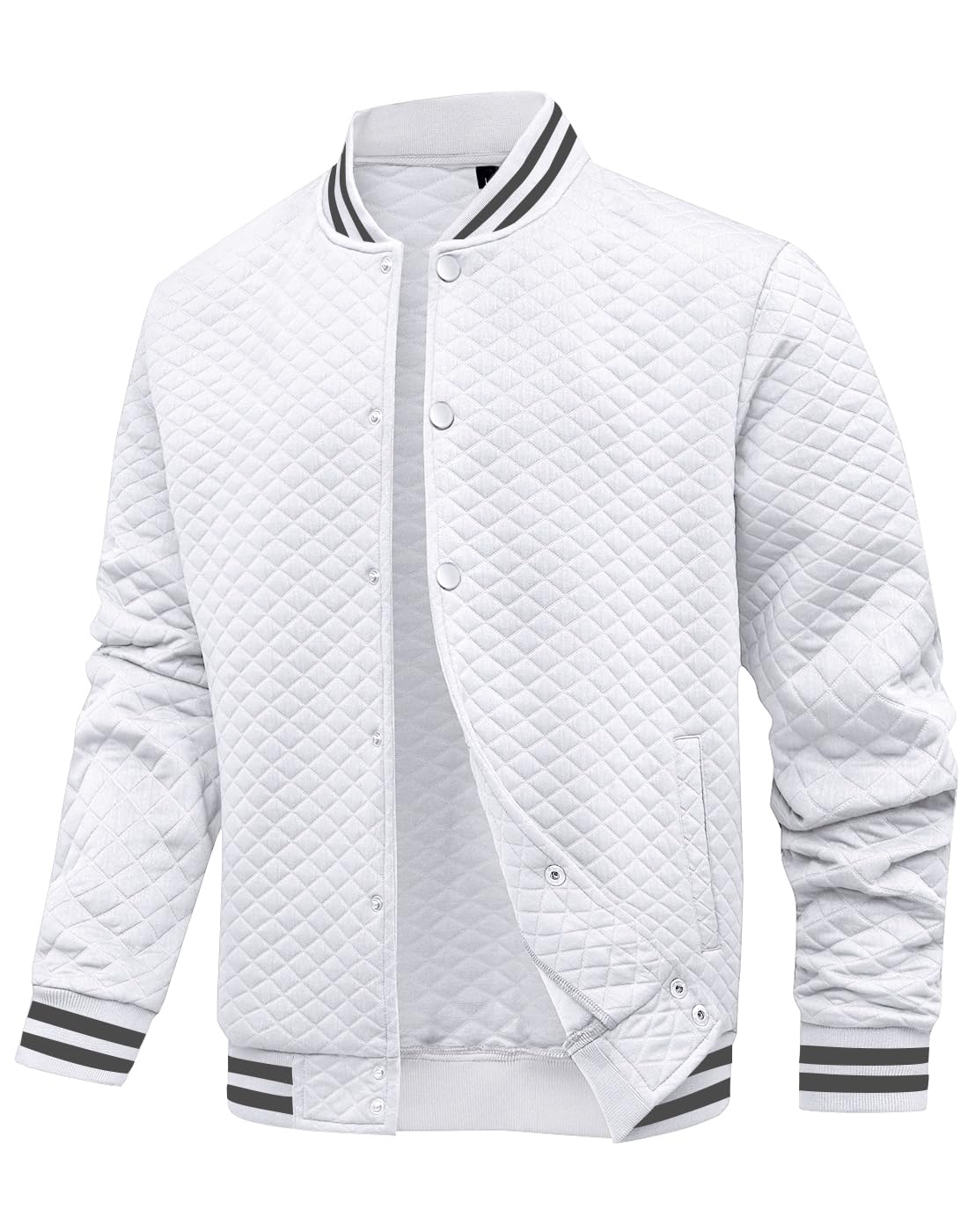 Wizoat Mens Varsity Jacket Lightweight Jacket Causal Waffle Letterman Bomber Jackets