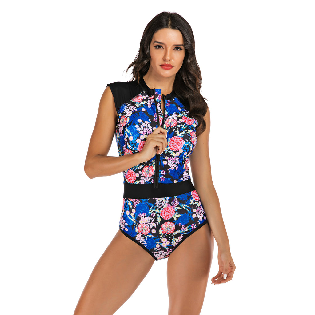Women's Sleeveless One-Piece Surfing Swimsuit (7702)