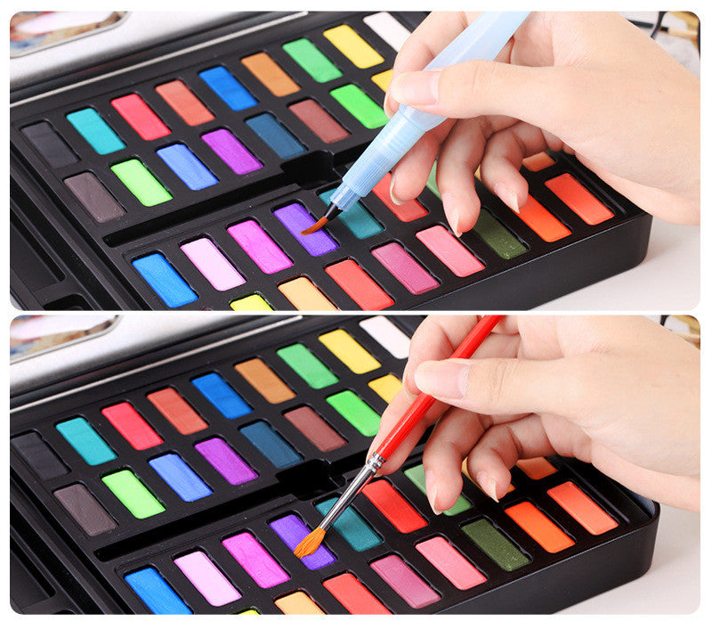 Complete 36/48 Colors Watercolor Paint Set and Accessories
