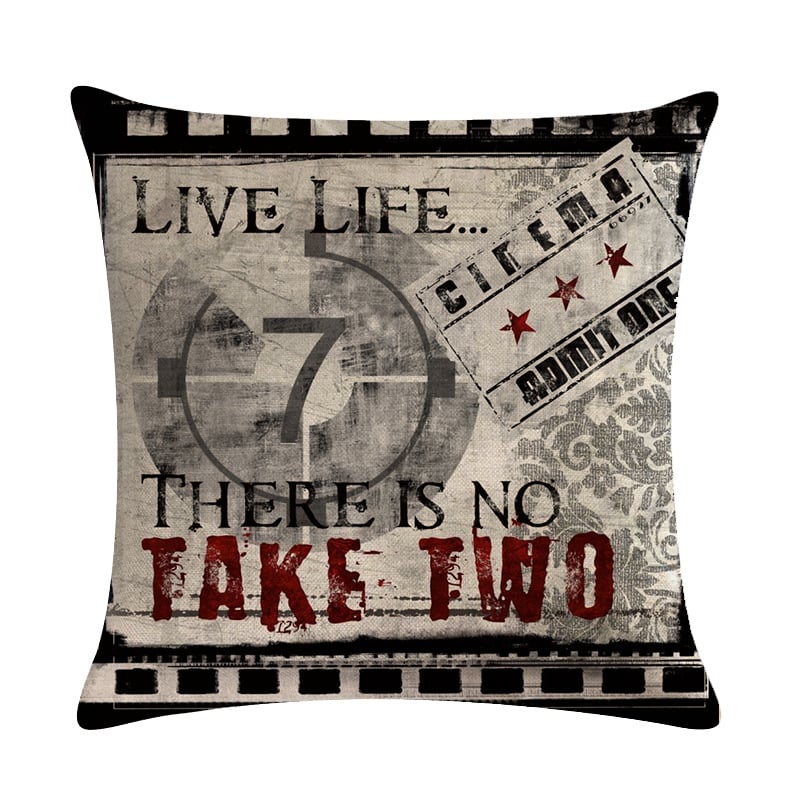 Retro Linen Sofa Pillow and Car Cushion Cover
