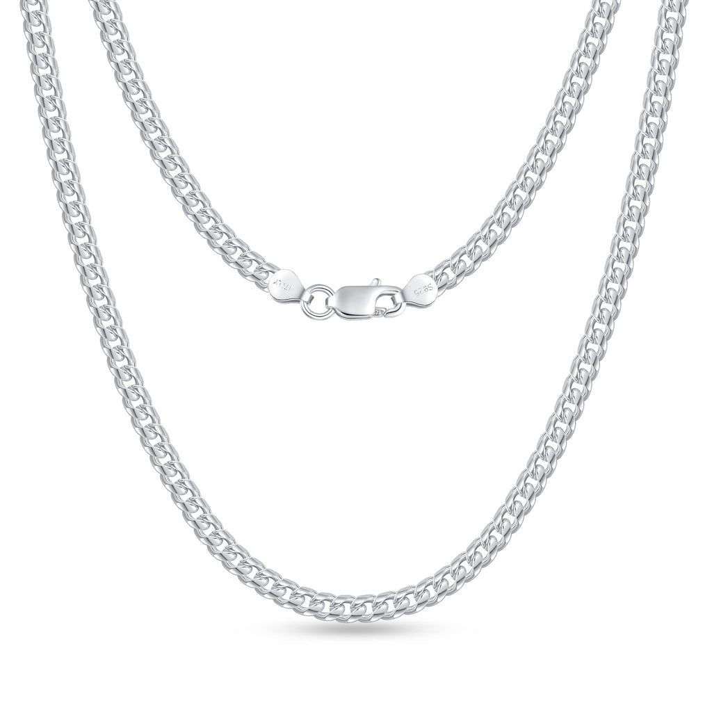 Silver Chain Silver Chain for Men - 20 Inch Silver Necklace Men Cuban Link Chain for Men 3mm Sterling Silver Chain for Men Mens Silver Chain Solid Mens Silver Necklace for Mens Jewelry Mens Gifts