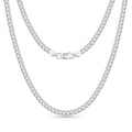 Silver Chain Silver Chain for Men - 20 Inch Silver Necklace Men Cuban Link Chain for Men 3mm Sterling Silver Chain for Men Mens Silver Chain Solid Mens Silver Necklace for Mens Jewelry Mens Gifts