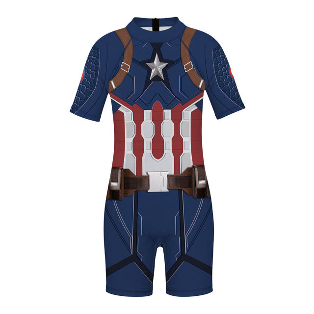 Children's Dazzling Hero Print Swimsuit (One-Piece)