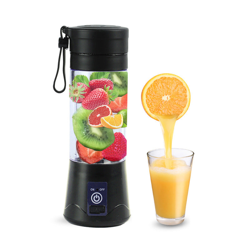 USB Rechargeable 380ml Portable Juicer Cup - Black