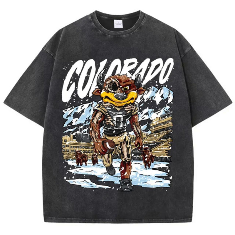 American Vintage Oversized Skeleton Graphic T-Shirt