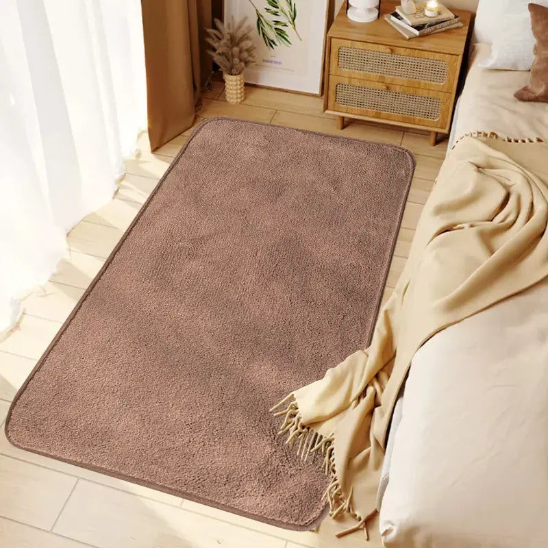 Brown Minimalist Rug for Living Room and Bedroom