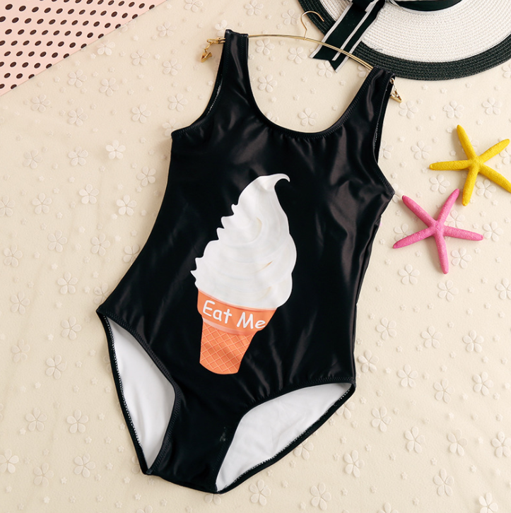Printed Swimsuit, One-Piece Bikini, Cute Women's Swimwear