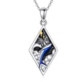 YFN Whale Necklace Sterling Silver Whale Pendant Necklace Whale Jewelry For Women Blue Whale Gifts For Mom