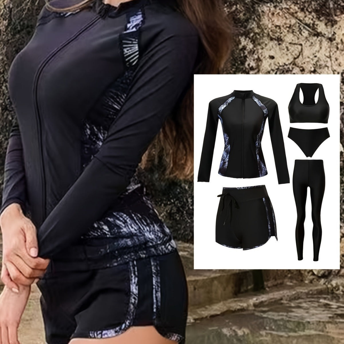 Quick-Dry Sunscreen Surfing Wetsuit Set for Couples