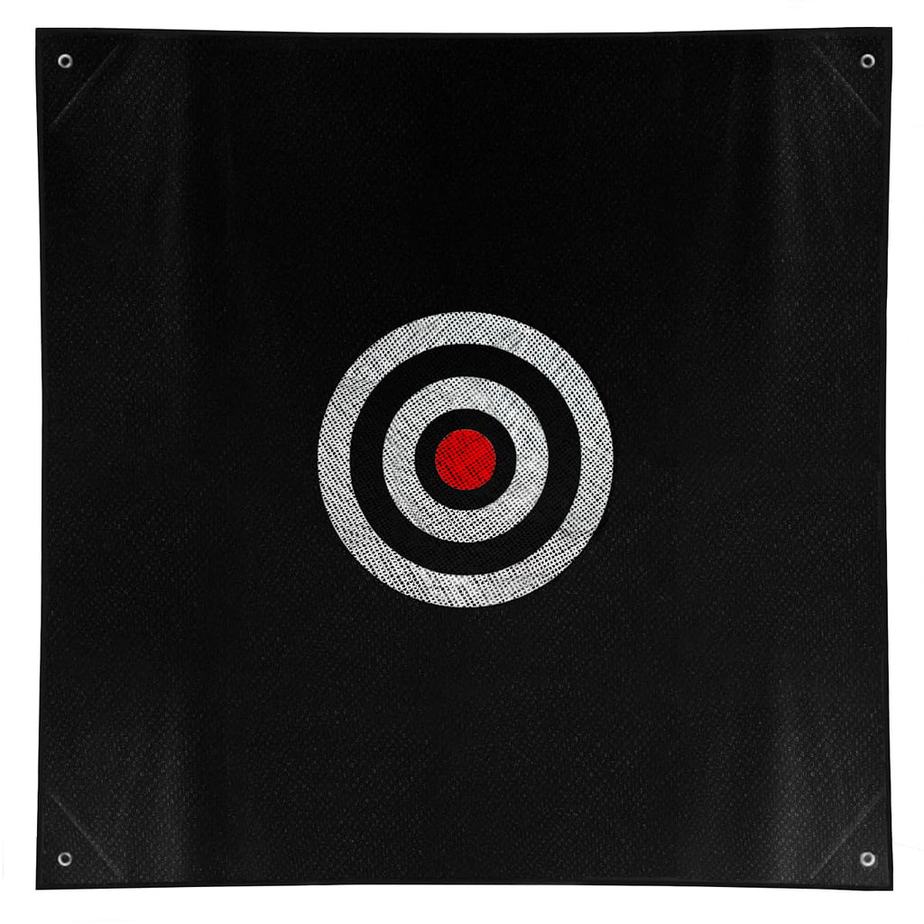 ASENVER 57" x 57" Silent Golf Practice Hitting Net Mute Golf Target Cloth Golf Target for Net Golf Training Aids Indoor Outdoor (Black)