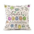 Easter Bunny Egg Cotton Linen Cushion Cover
