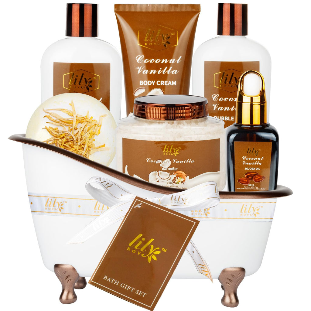 Coconut Vanilla Spa Gift Tub Set | Mother's Day Bath & Body Gift