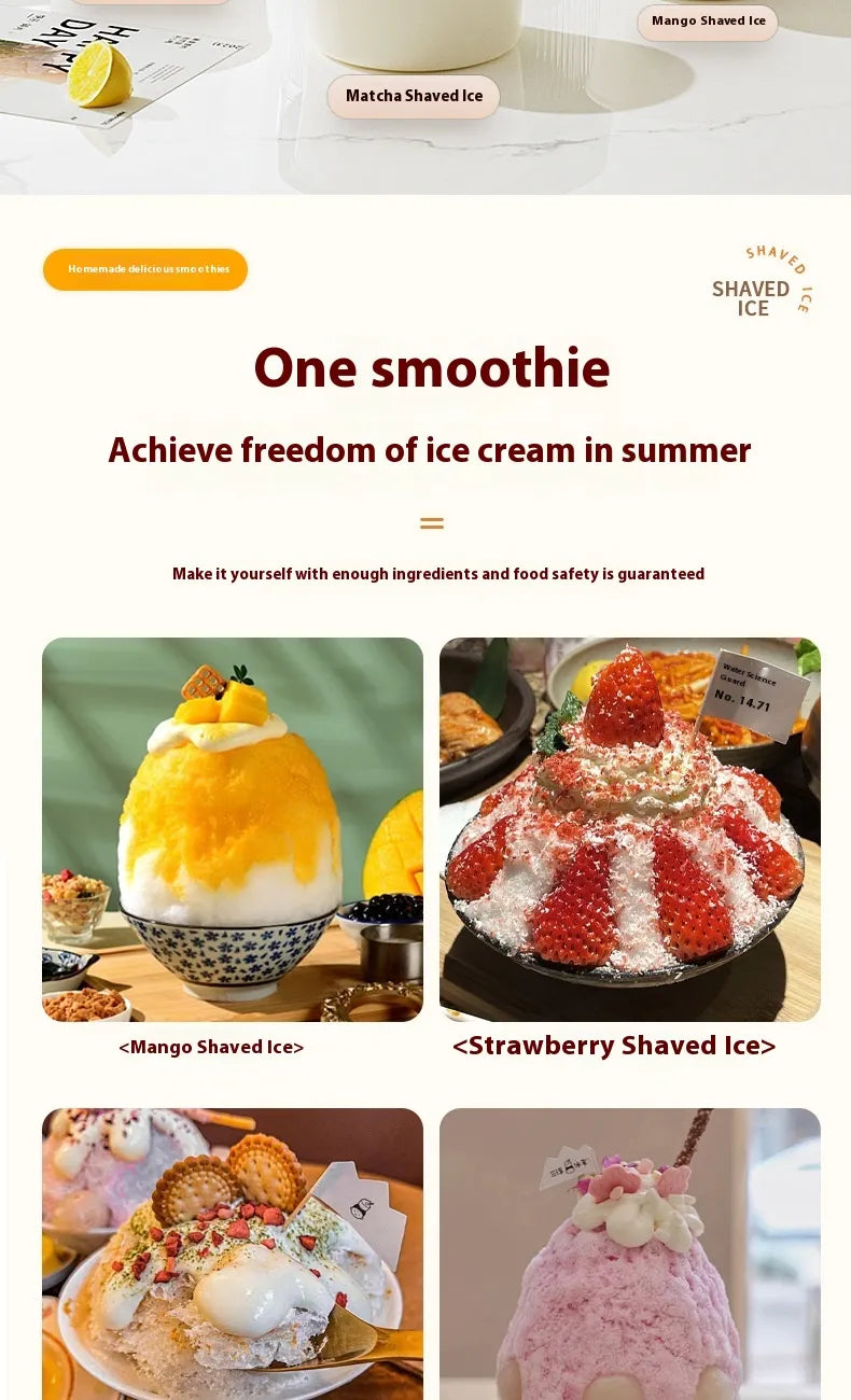 Manual Household Ice Crusher & Slush Maker