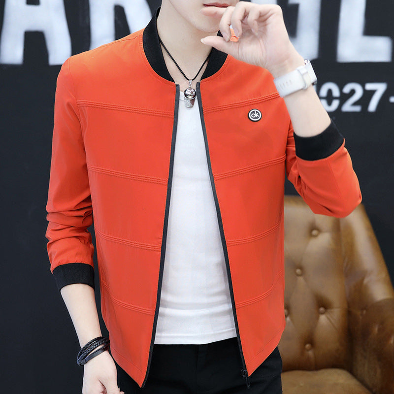 Men's Slim Fit Casual Baseball Jacket - Lightweight