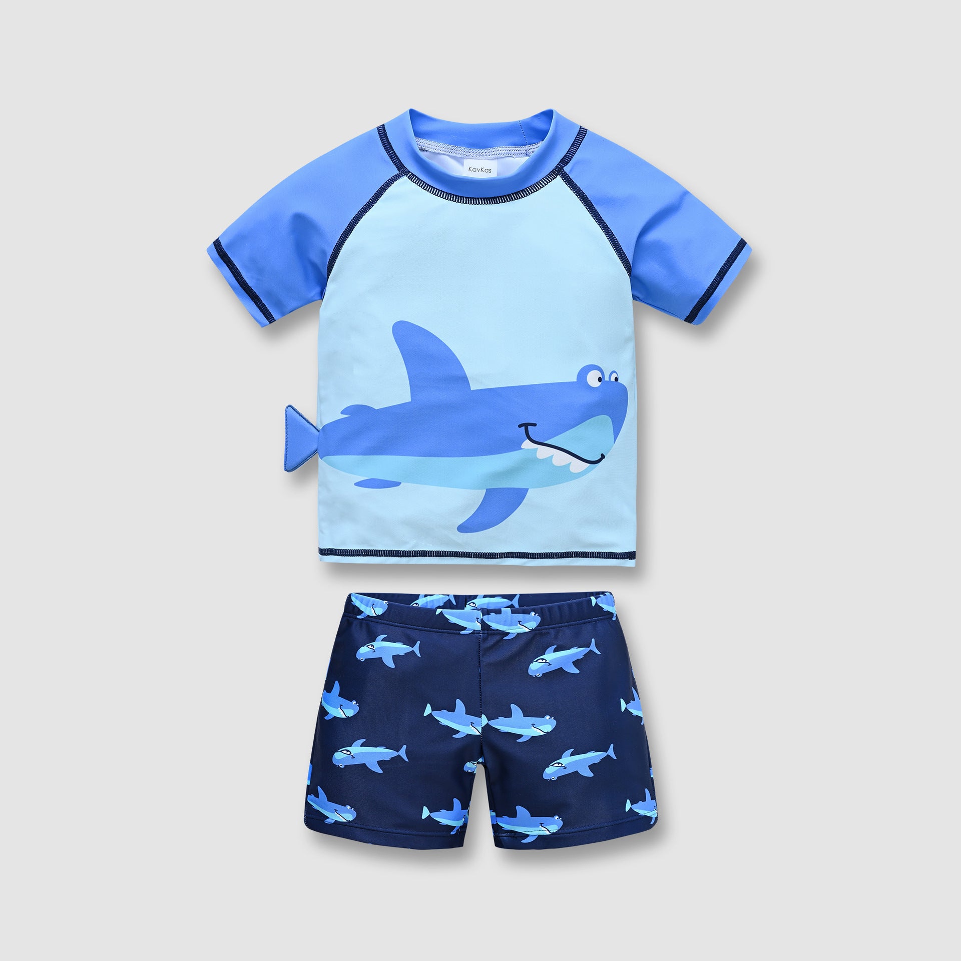 Boys' Cartoon Sun Protection One-Piece Swimsuit