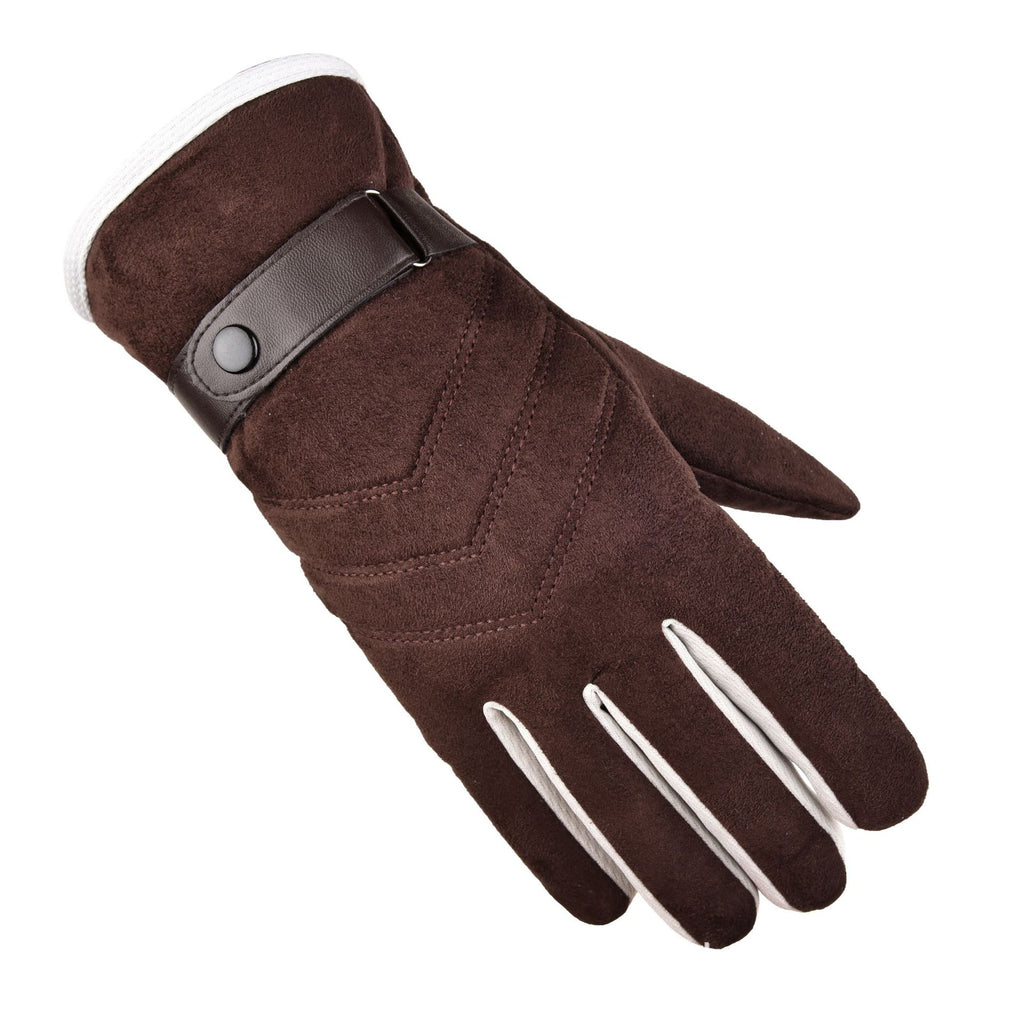 Thick Winter Suede Cotton Gloves for Outdoor Riding