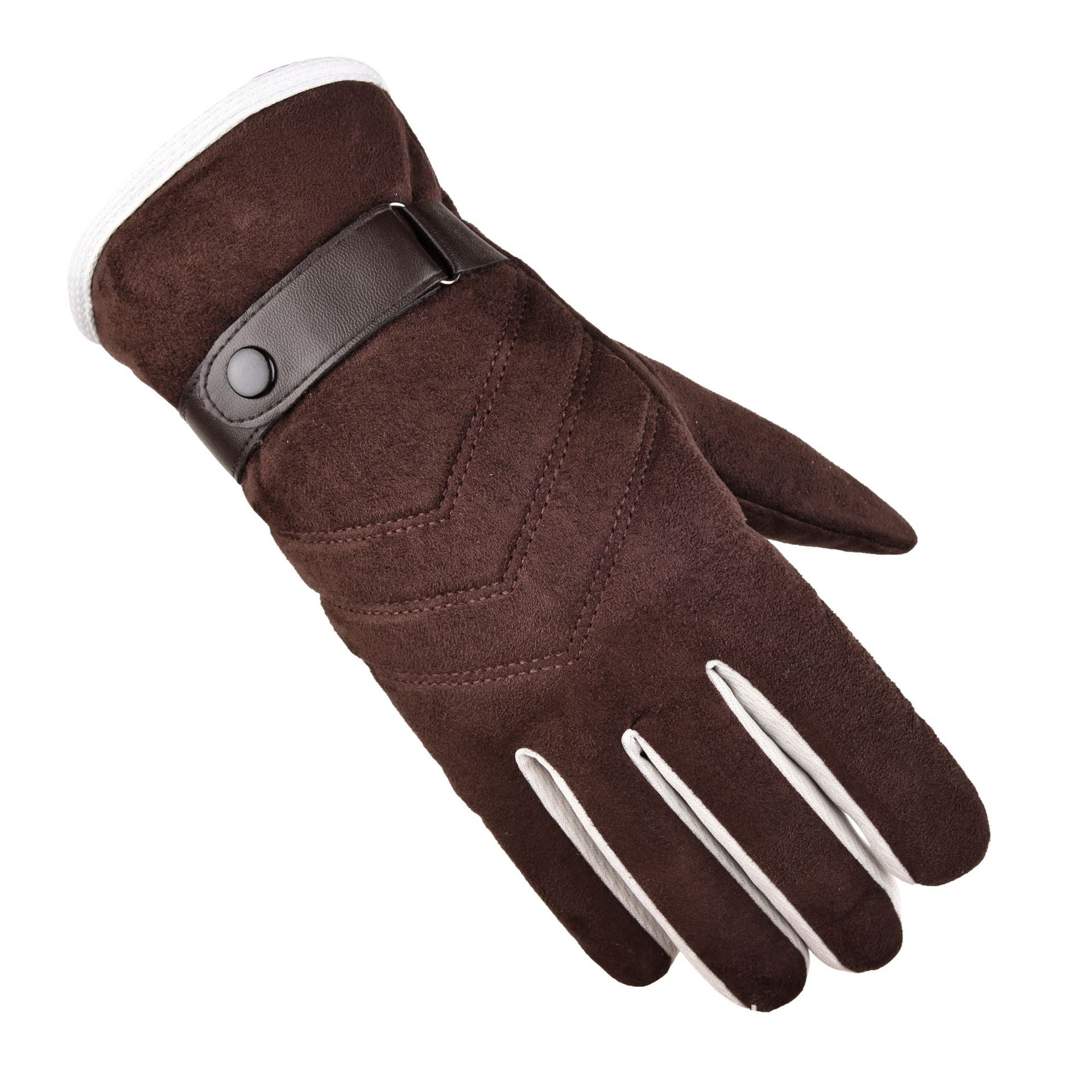 Thick Winter Suede Cotton Gloves for Outdoor Riding