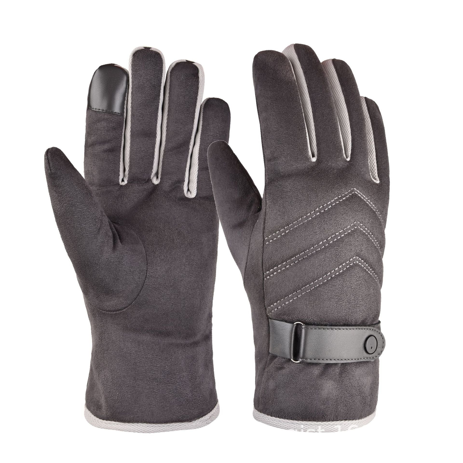 Thick Winter Suede Cotton Gloves for Outdoor Riding