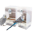 PINVNBY 2 PCS No Mess Bird Feeder Automatic Bird Feeder for Cage Seed Food Container Cage Accessories for Parrot Budgerigar Canary Cockatiel Finch Parakeet Green Cheek Conures Parrotlets Lovebirds