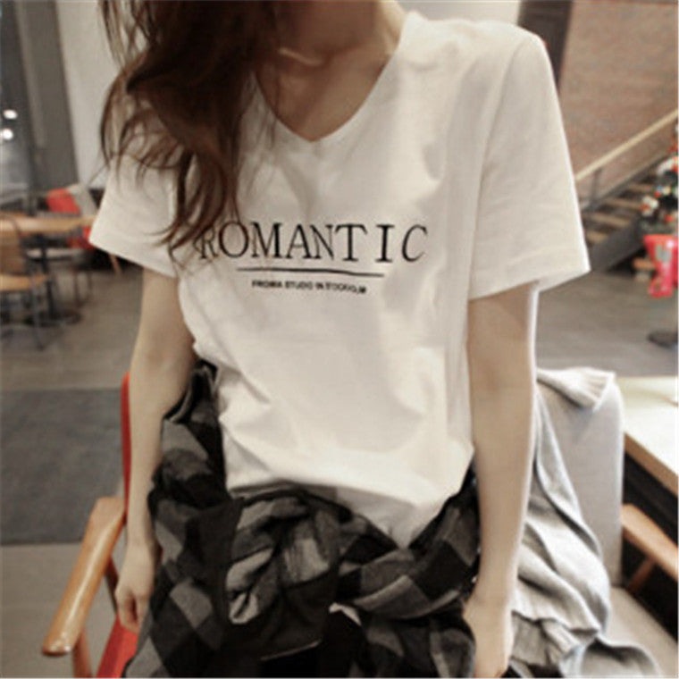 Summer Korean Style Loose Short Sleeve T-Shirt for Women
