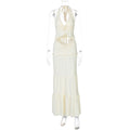 V-Neck Halter Dress Set