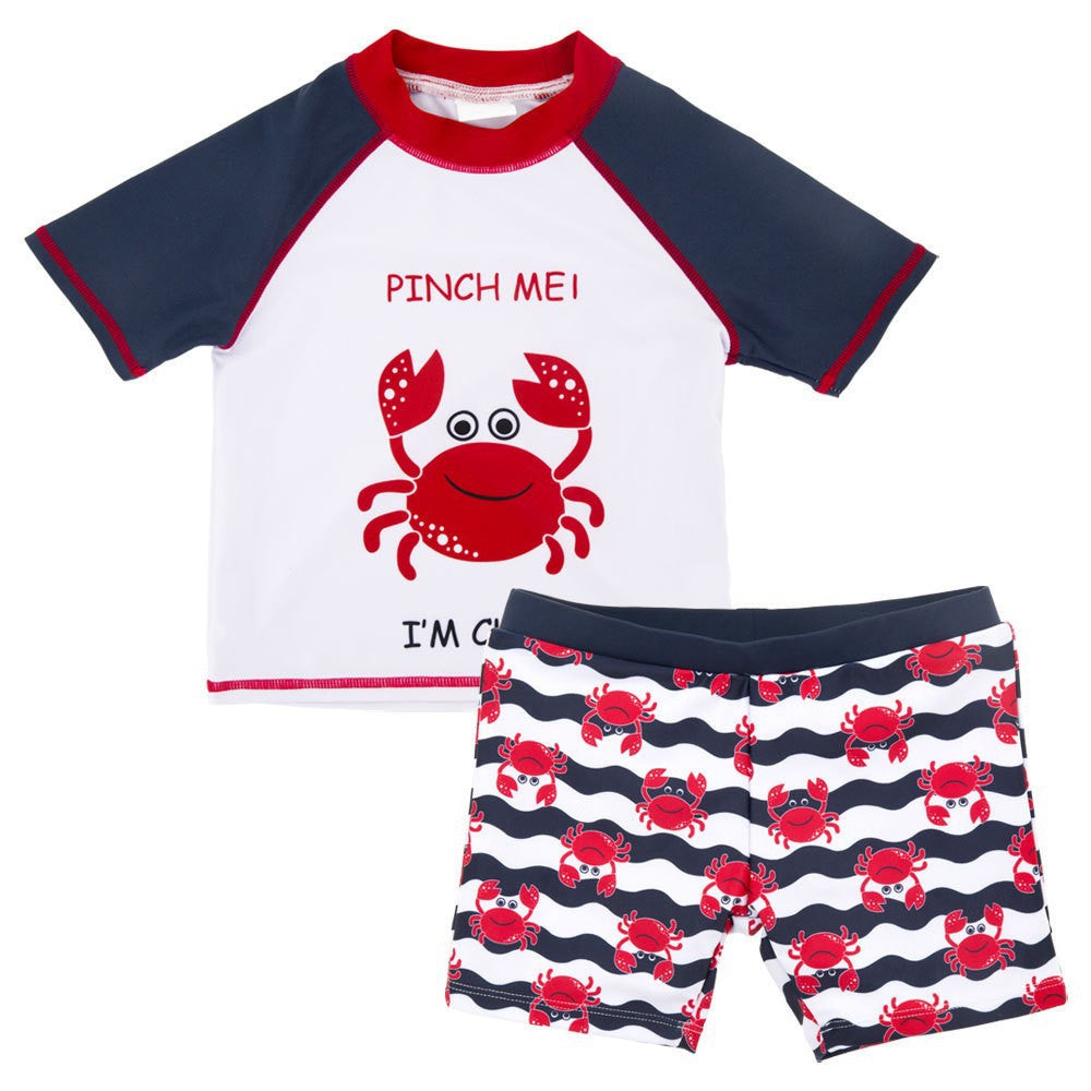 Boys' Cartoon Sun Protection One-Piece Swimsuit