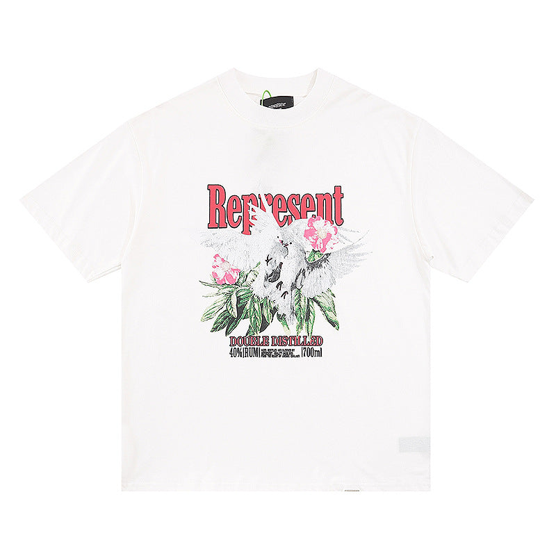 Vintage Dog Print Oversized T-Shirt for Couples