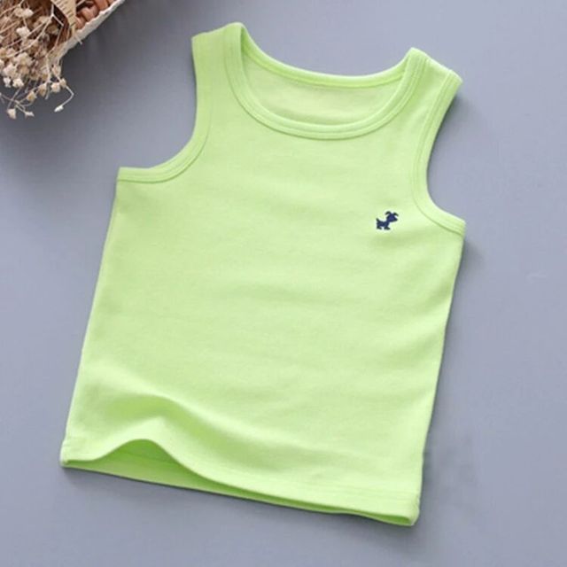Girls' Graphic Cotton T-Shirt Summer Sleeveless Top