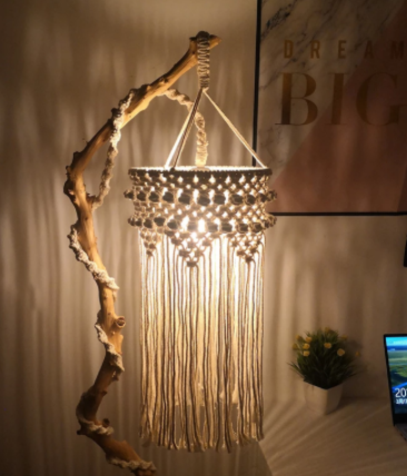Bohemian Handmade Woven Pendant for Nordic Decor