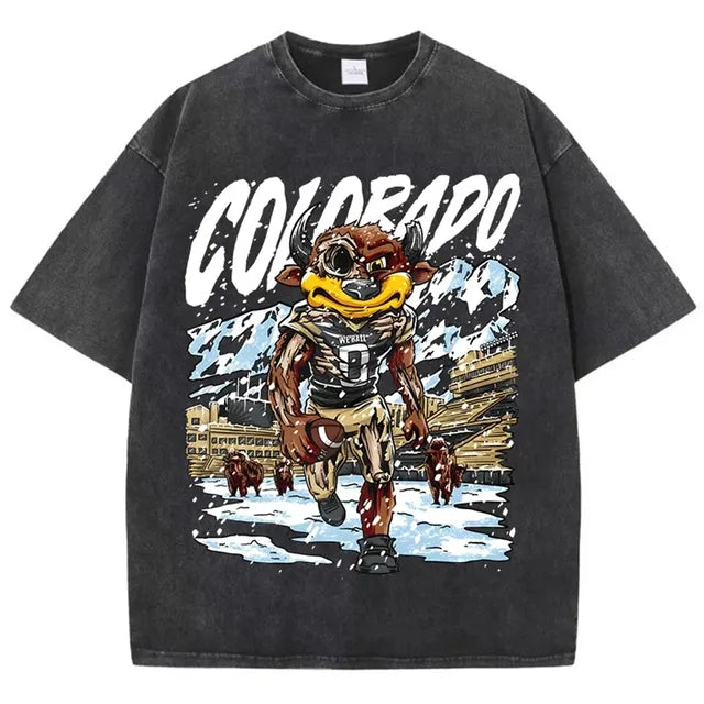 American Vintage Oversized Skeleton Graphic T-Shirt